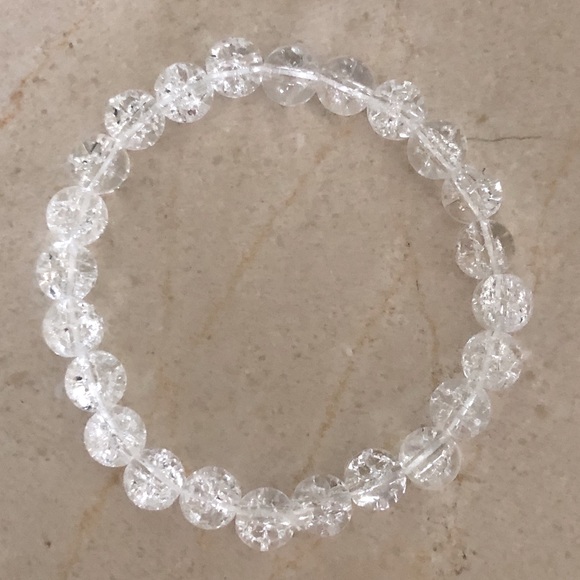 Natural Fire & Ice 8mm Stretch Bracelet - Picture 2 of 6